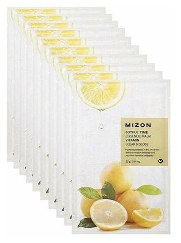 Mizon Тканевая маска для лица с витамином С Joyful Time Essence Mask Vitamin C 23 гр.