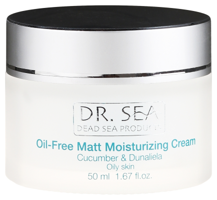 Dr. Sea Oil-Free Moisturizing Cream Матирующий безжировой увлажняющий крем для жирной кожи лица с экстрактами огурца Дуналиеллы и минерами Мертвого моря