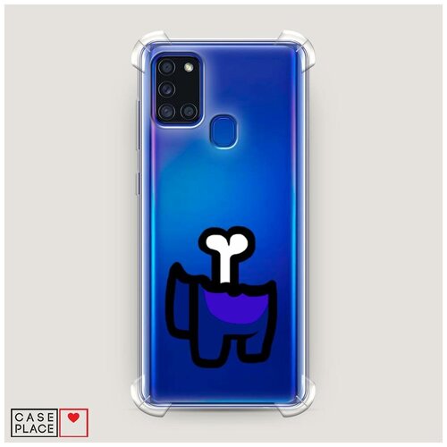 фото Чехол силиконовый противоударный samsung galaxy a21s труп синего case place