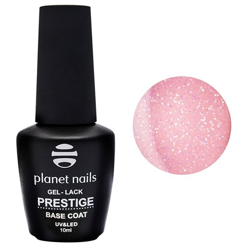 Planet nails Базовое покрытие Prestige Base Shimmer, natural pink, 10 мл planet nails базовое покрытие prestige base shimmer milk 10 мл