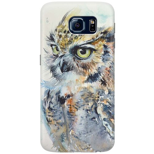 фото Re:pa накладка transparent для samsung galaxy s6 с принтом "красочный филин"