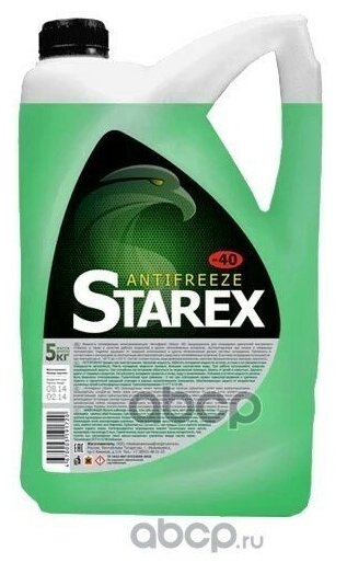 Антифриз Starex Готовый 5кг -40°с Зеленый (Юг) Starex арт. 700656