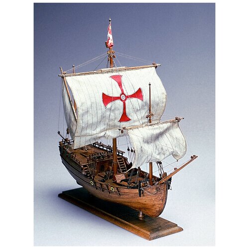 Каравелла Pinta, модель парусного корабля Amati (Италия), Масштаб 1:65, большой подарочный набор для сборки + инструменты, краски и клей