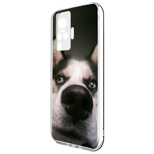 Чехол-накладка Krutoff Clear Case Нос для Vivo X50 Pro чехол накладка krutoff clear case собаки против кошек для vivo x50 pro