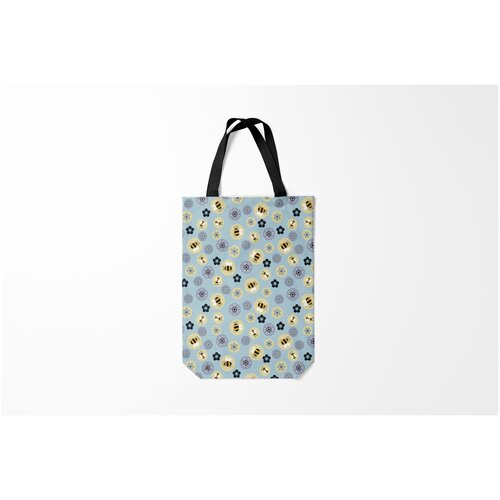 фото Сумка-шоппер / 31х42 см / тренды / цветы пчелки burnettie