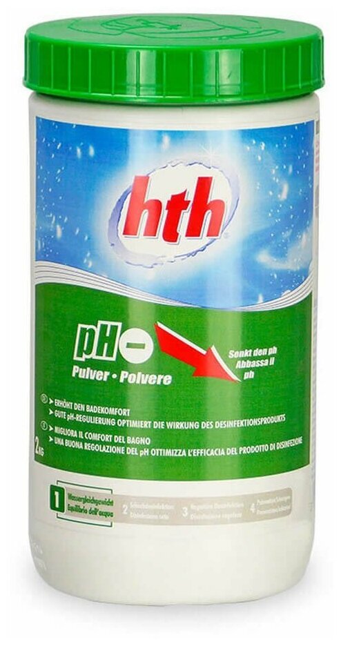 Порошок ph минус (PH-) для бассейнов hth (Франция) - 2 кг. - фотография № 1