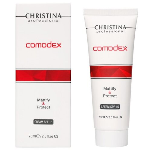 фото Christina comodex mattify & protect cream spf 15 матирующий защитный крем для лица spf 15 75 мл 45 г 1 шт. 1 шт. тюбик