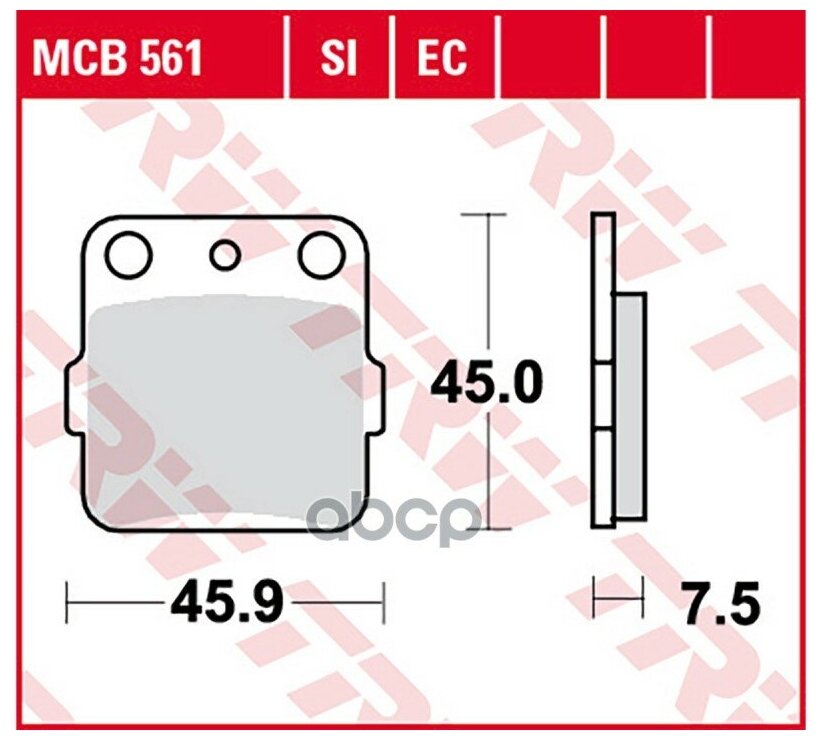 Колодки тормозные дисковые MCB561SI