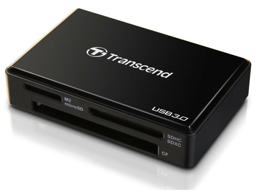 Картридер Transcend TS-RDF8K2 Multi-Card Reader Black USB 3.0, 1 шт.