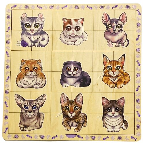 Пазл Нескучные игры Cat show. Забавные котики (8193), 36 дет., белый