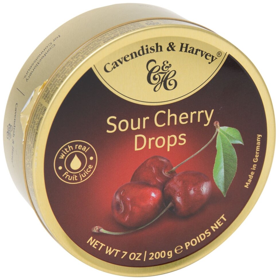 Cavendish & Harvey леденцы Sour Cherry Drops 200г - фотография № 5