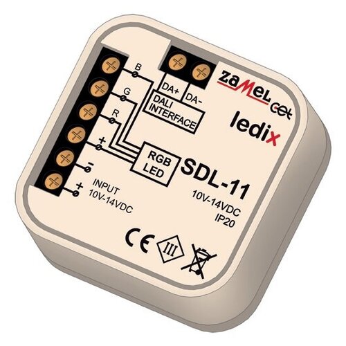 Zamel Контроллер DALI для RGB светильников, в монт. коробку SDL-11 (7 шт.)