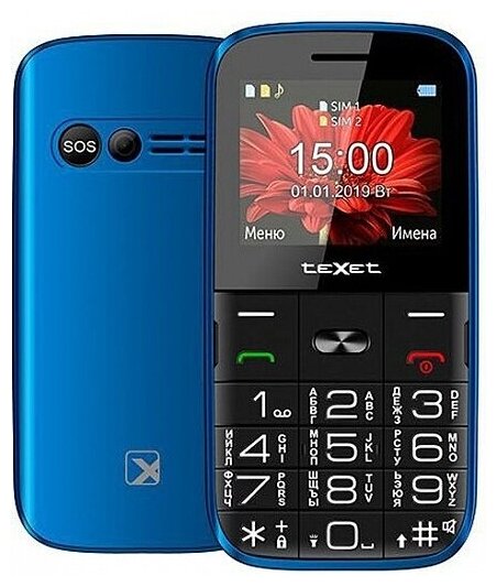 Мобильный телефон teXet TM-B227 синий