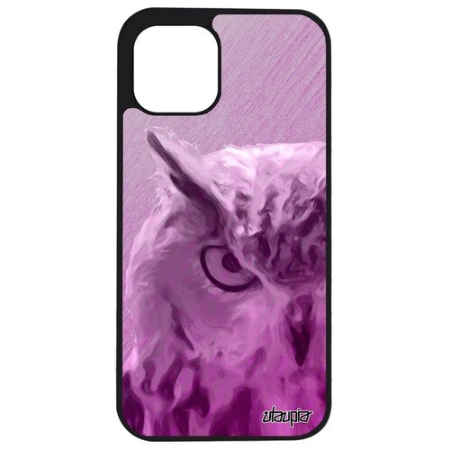 фото Защитный чехол на телефон // apple iphone 12 pro // "сова" сыч птица, utaupia, серый