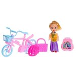 Кукла малышка «Катя» с велосипедом и аксессуарами микс - изображение