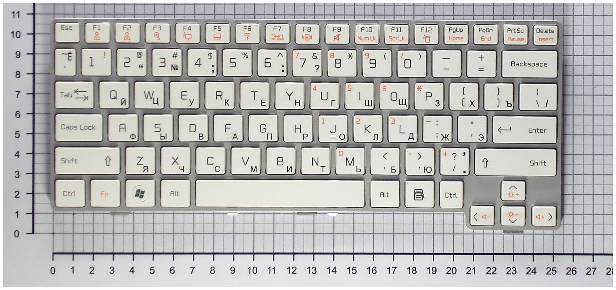 Клавиатура для ноутбука LG 113662AK1 белая