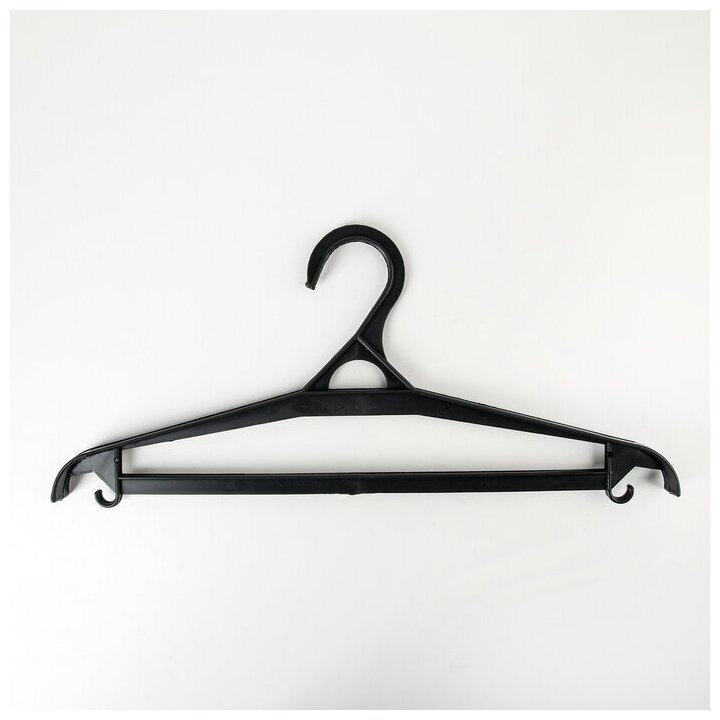 Вешалка-плечики для верхней одежды, размер 48-50, цвет чёрный - фотография № 4