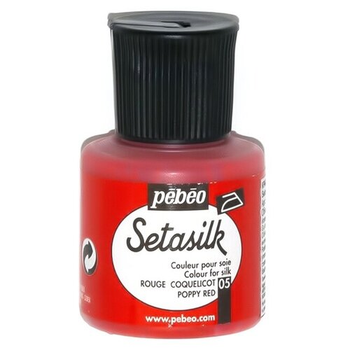 Краска по шелку Pebeo Setasilk, 45 мл, красный мак