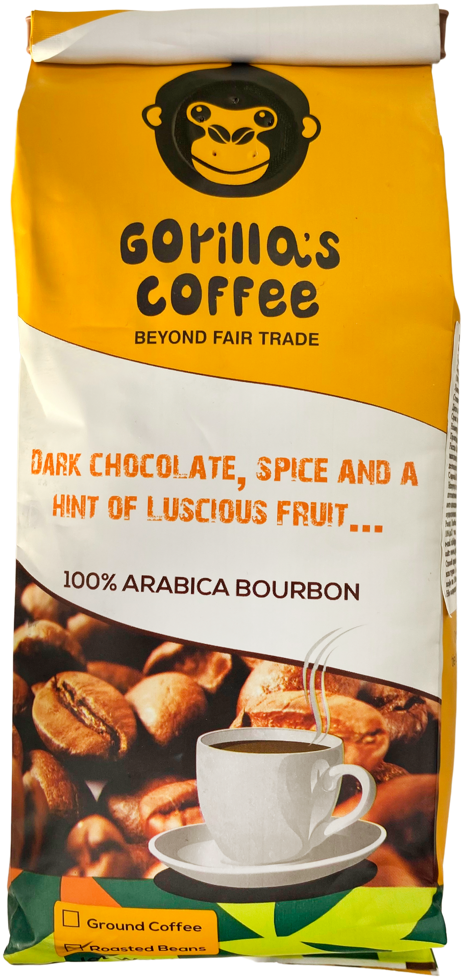 Кофе в зернах Gorillas Coffee 100% ARABICA BOURBON средняя обжарка 250 гр