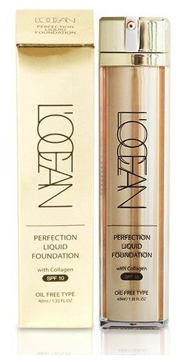LOCEAN Тональная основа Perfection Liquid Foundation With Collagen, 40 мл, оттенок: 23 natural beige