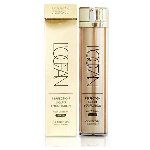 L'OCEAN Тональная основа Perfection Liquid Foundation With Collagen, 40 мл, оттенок: 23 natural beige