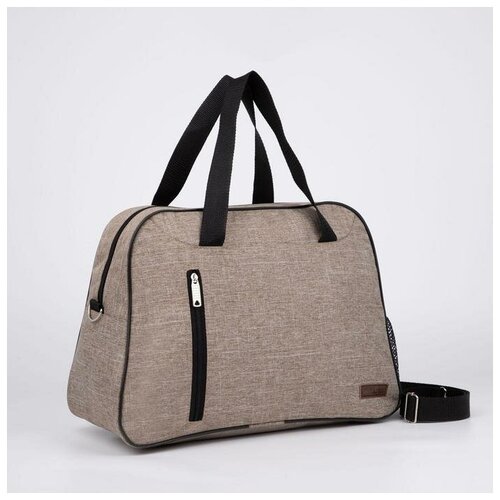 фото Сумка спортивная, отдел на молнии, наружный карман, длинный ремень, цвет бежевый tltriumph