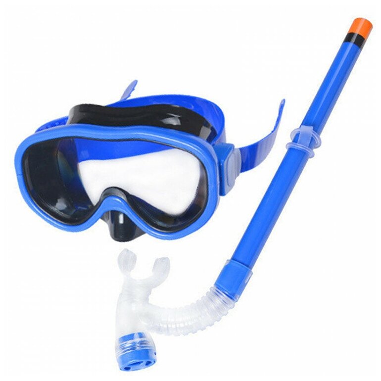 Набор для плавания маска+трубка E33114-1 ПВХ, синий