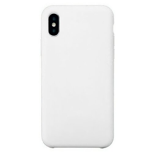 Силиконовая накладка без логотипа (Silicone Case) для Apple iPhone XS Max белый силиконовая накладка без логотипа silicone case для apple iphone 13 mini 5 4 белый