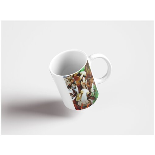 фото Кружка "грибы, падение, природа 320 мл. белая" lotsprints