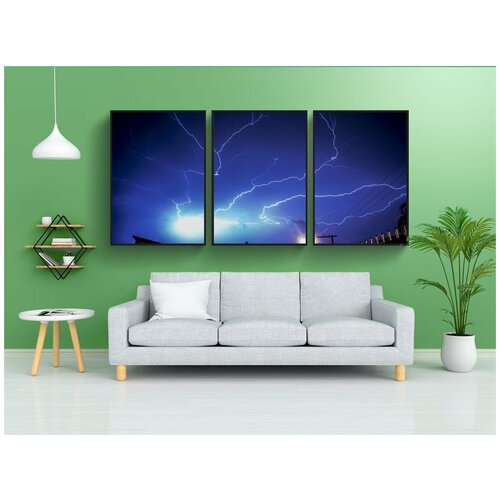фото Набор модулных постеров для интерьера "небо, гроза, буря" 60x90 см. в тубусе, без рамки lotsprints