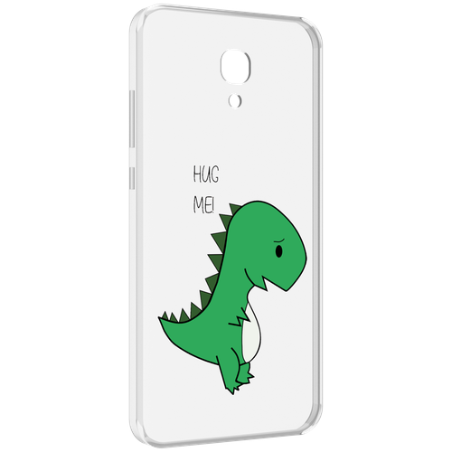 Чехол MyPads динозаврик для Meizu M6 (M711Q) задняя-панель-накладка-бампер