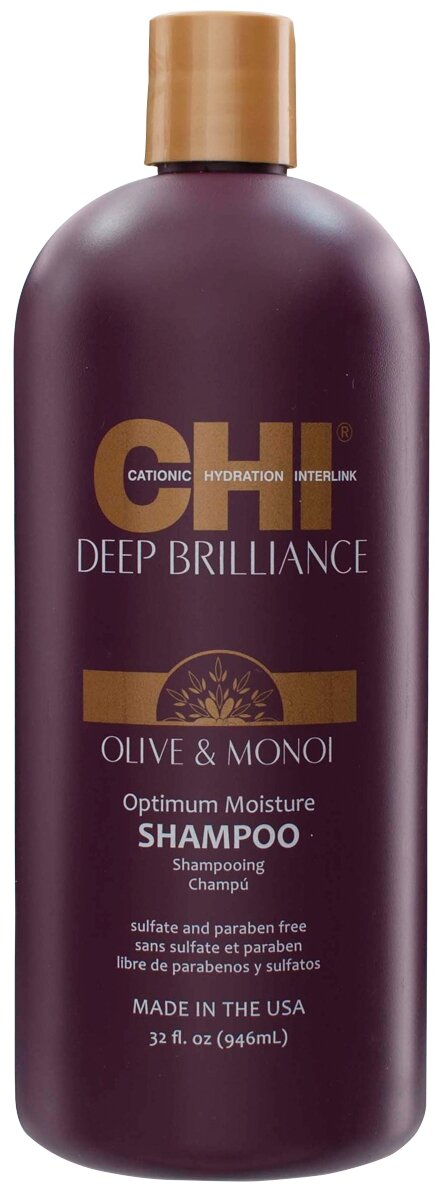 CHI шампунь Deep Brilliance Olive & Monoi Optimum Moisture, 946 мл