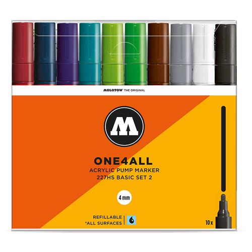 Molotow Набор маркеров Molotow One4All 227HS Basic SET 2 10шт