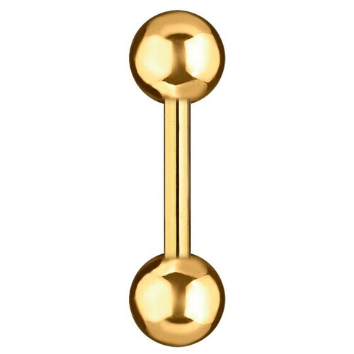 Штанга прямая с шариками из серебра с позолотой PA124-03