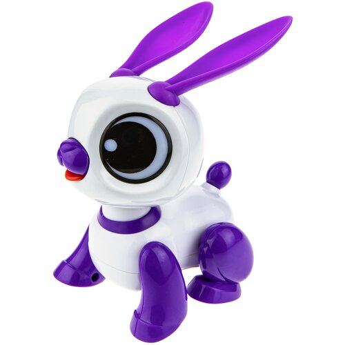 малыш шоколадный кролик Робот 1 TOY Robo Pets Кролик мини Т21566, белый/фиолетовый