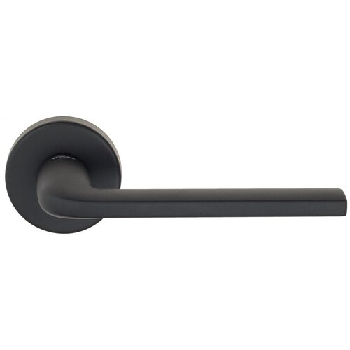 Дверная ручка на круглом основании Fratelli Cattini LINEA 7-NM матовый черный