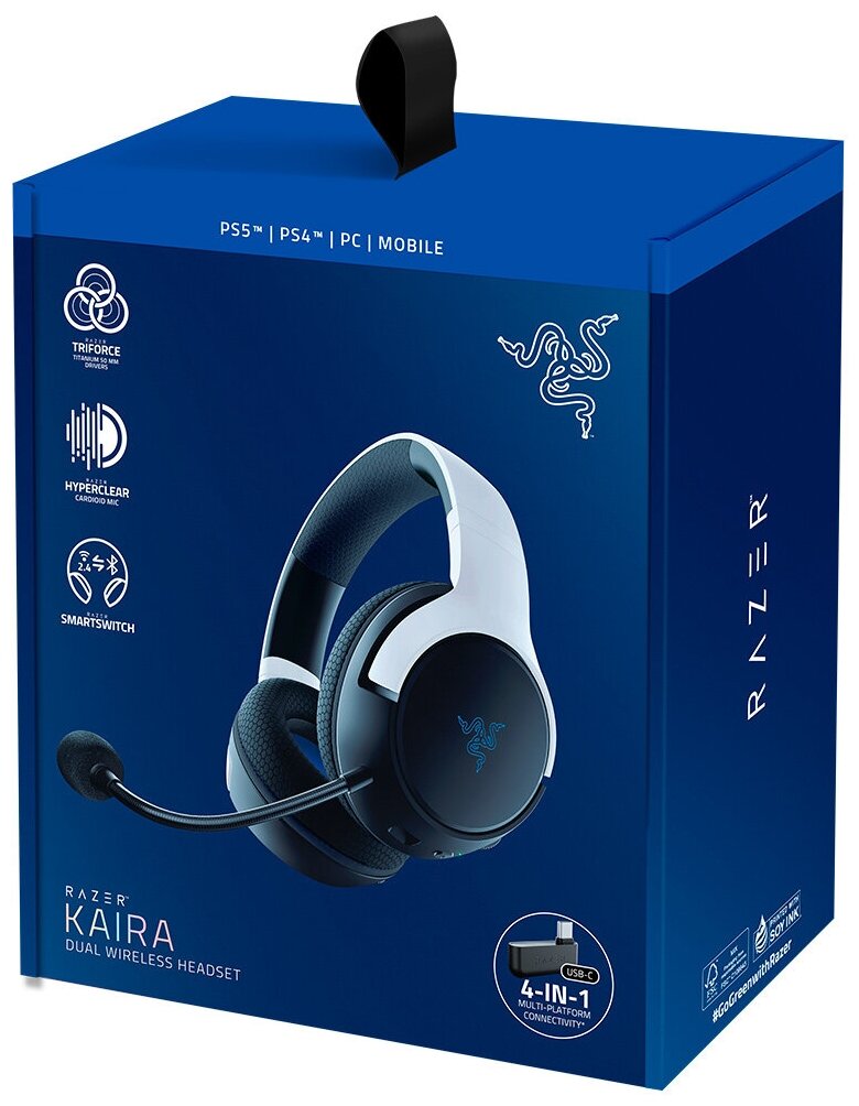 Двойная беспроводная гарнитура Razer Kaira for Playstation