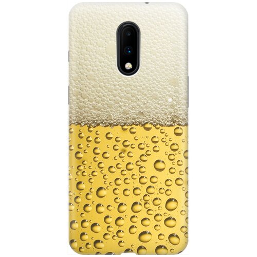 фото Ультратонкий силиконовый чехол-накладка для oneplus 7 с принтом "пиво" gosso