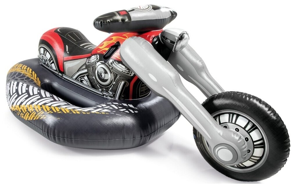 Intex Надувная игрушка-наездник 183х79х71см Мотоцикл до 100кг, от 3 лет 57534 - фото №1