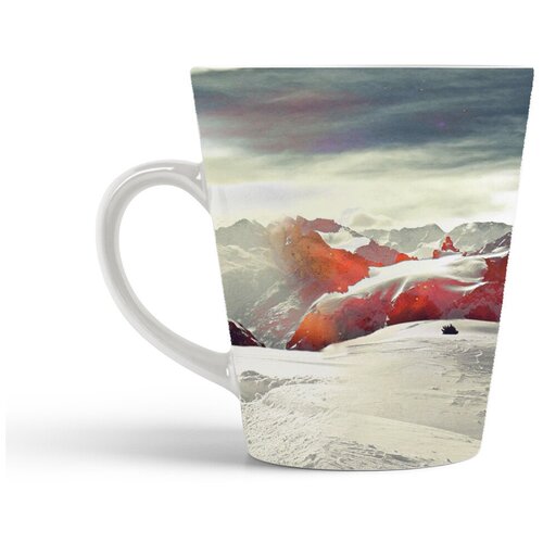 фото Кружка-латте coolpodarok фон горы в снегу