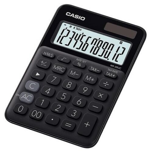 Калькулятор настольный Casio Ms-20uc-bk-s-ec черный 12-разр.