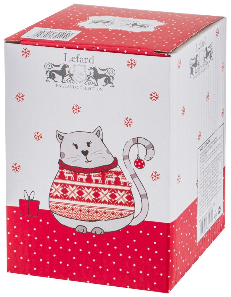 Банка для Сыпучих Продуктов Коллекция Christmas Gift 10X10X14,2 СМ 230-404 (24/1) с клипсой . - фотография № 3