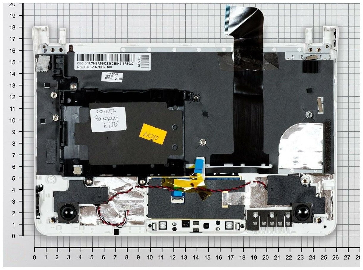 Клавиатура для ноутбука Samsumg N220 топ-панель белая