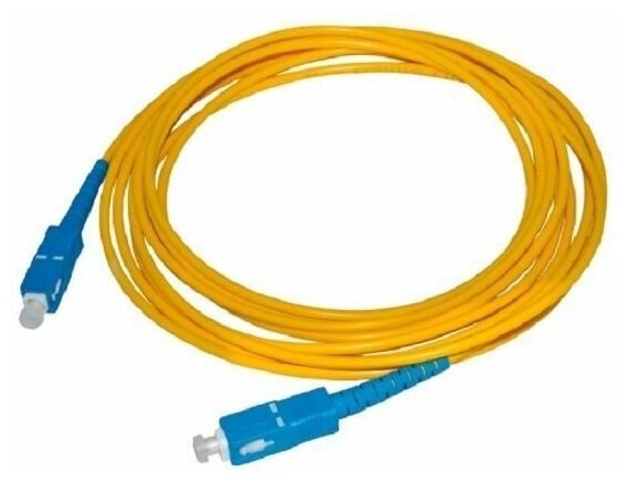 Патч-корд оптический (optic patch cord) SC/UPC-SC/UPC SM 9/125мкм одномодовый (simplex) 20 метров