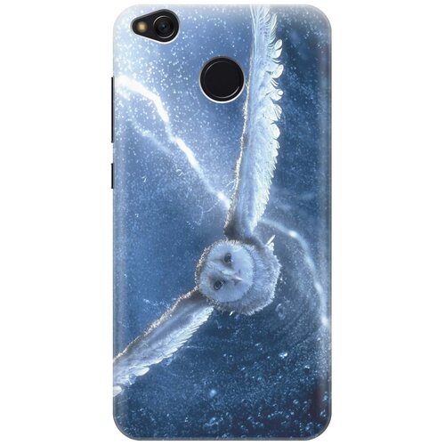 фото Re:paчехол - накладка artcolor для xiaomi redmi 4x с принтом "сова в полёте"