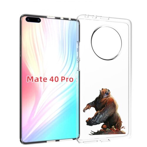 Чехол MyPads Медведь-жестокий для Huawei Mate 40 Pro (NOH-NX9) задняя-панель-накладка-бампер