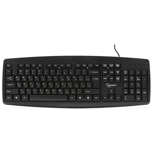 Клавиатура KB-8351U-BL, черный, USB, 104 клавиши, черный