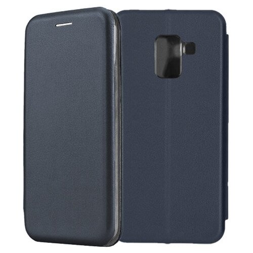 фото Чехол-книжка fashion case для samsung galaxy a8 (2018) a530 синий