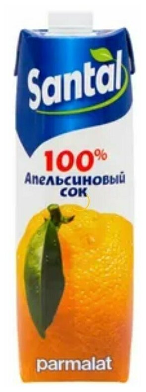 Сок апельсиновый Сантал (Santal) 1000мл (1 литр), упаковка 6 шт. / Сок оптом - фотография № 2