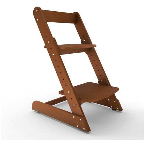 Регулируемый растущий детский стул Мегакот ДС-1002, массив берёзы, темное дерево